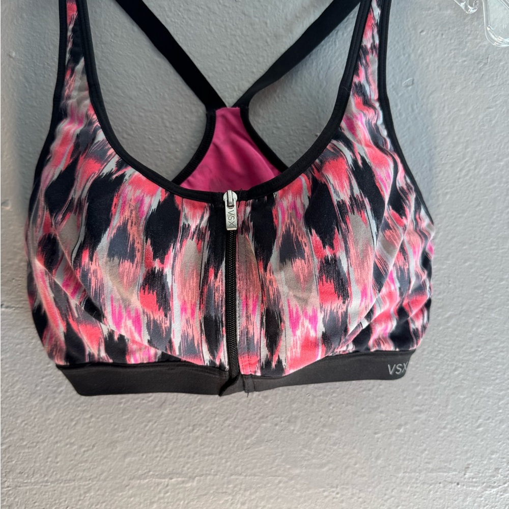 Victoria's Secret Pink and Black Sports Bra
